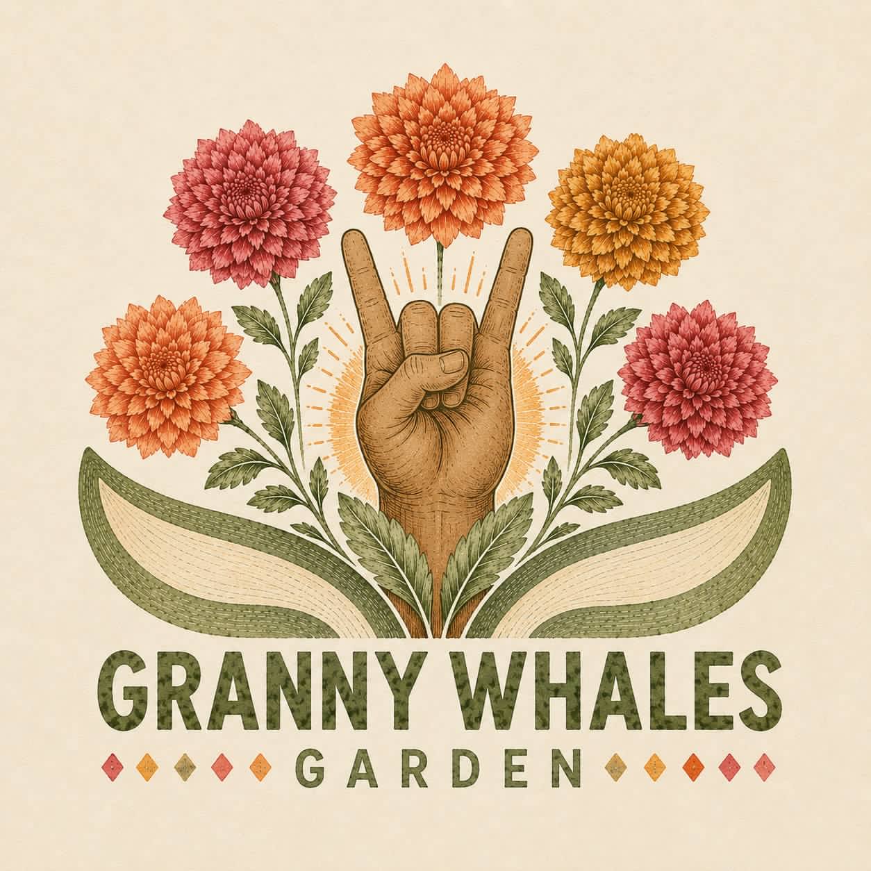 Granny Whales logo blend